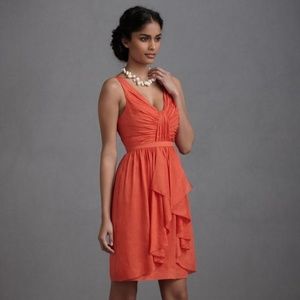 Quillare BHLDN orange-red dress size 4